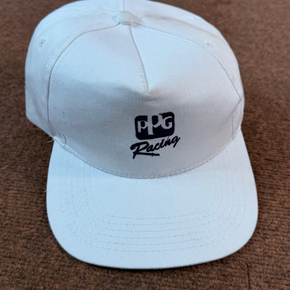 Luna Basics PPG Racing Hat White Snapback Baseball Cap Vintage Style Logo